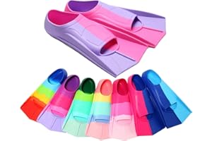 Foyinbet Kids Swim Fins,Short Kids Fins Youth Swimming Flippers for Lap Swimming Training for Children Girls Boys Beginners