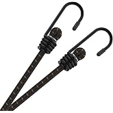 2PCS Bungee Cords with Hooks 48 Inch Long Superior Latex Heavy Duty | Elastic Straps with Metal Hook