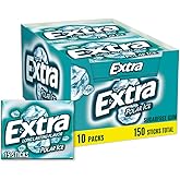 EXTRA Gum Polar Ice, Sugarfree Mint Chewing Gum Bulk Pack, 15 Ct, 10 Pack | Long Lasting Cool Mint Flavor for Fresh Breath, Individually Wrapped Bulk Packs for Sharing, Great for School, Work, Travel