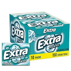 EXTRA Polar Ice Chewing Gum Packs, Sugar Free Gum