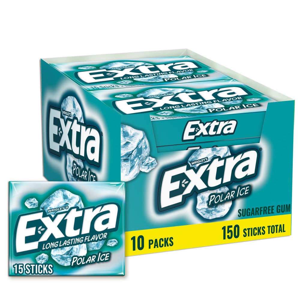 EXTRA Polar Ice Chewing Gum Packs, Sugar Free Gum