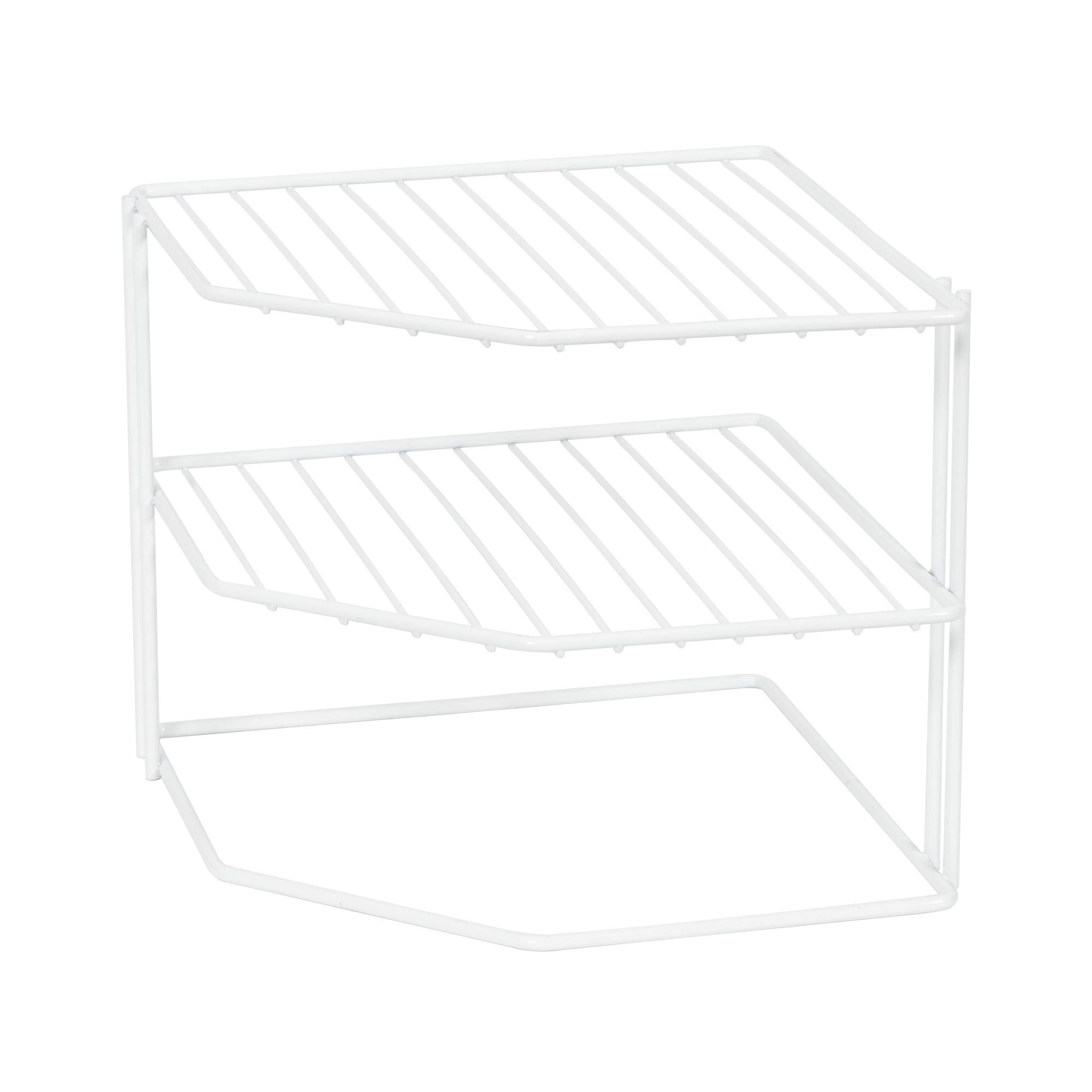 Compactor Perth Cookware Storage M - 24X23X20.3 cm, White Metal Wire Kitchen Organizer