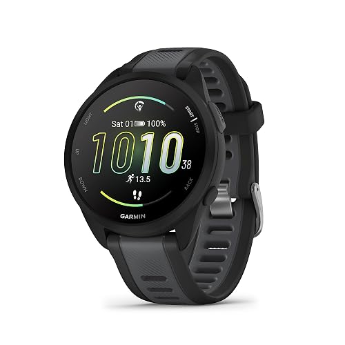 Garmin Forerunner® 165 Music, Running Smartwatch, Colorful AMOLED Display, Training Metrics and Recovery Insights, Music on Your Wrist, Black