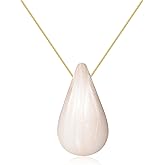 LAYWAF Dainty Gold Pendant Necklace for Women Trendy, Statement Teardrop Drop Everyday Necklace, Light Weight, Available in a Variety of Colors