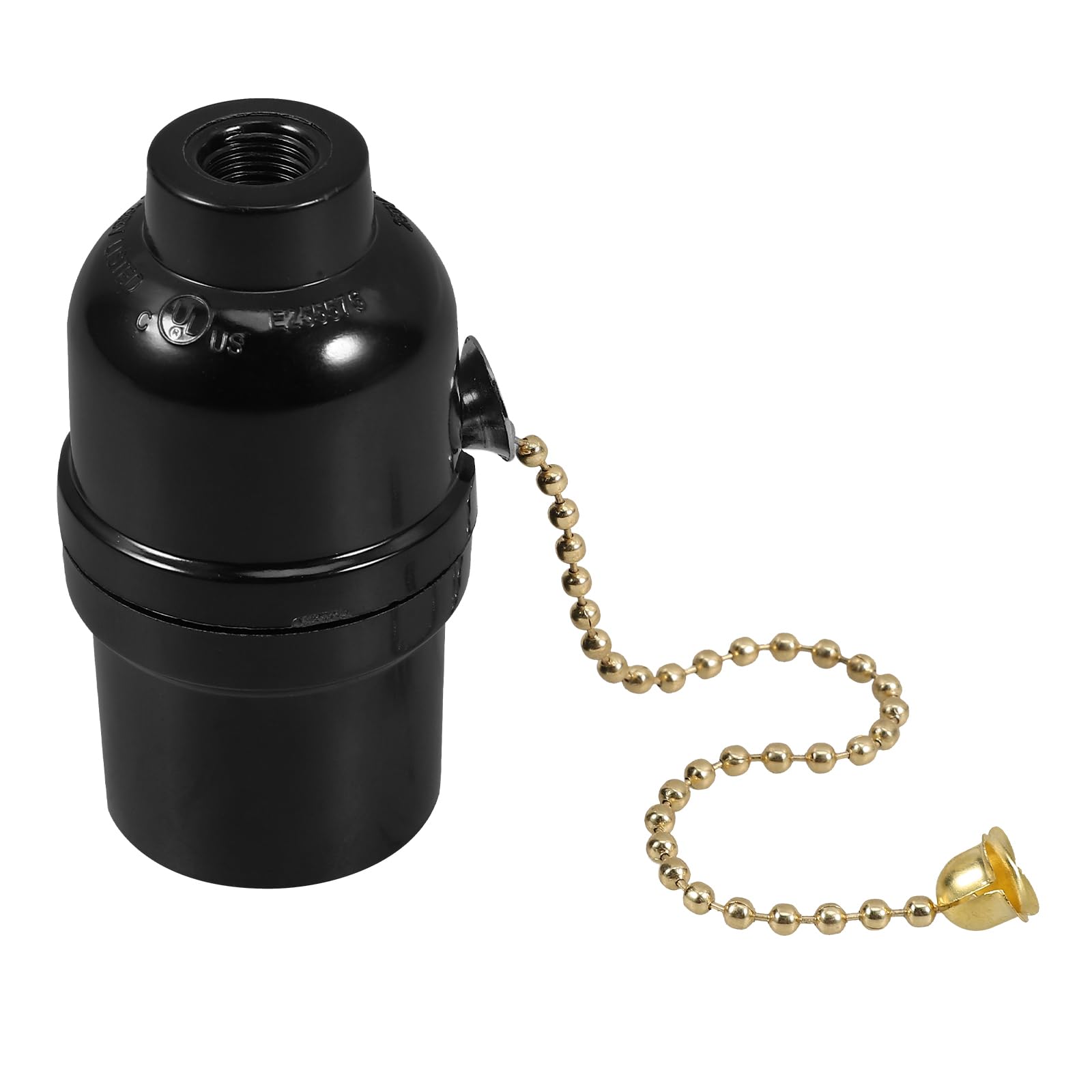OSALADI E27 Lamp Holder with Pull Chain Ceiling and Desk Lamp Base with Pull Switch Convenient Holder for Indoor Lighting Accessories