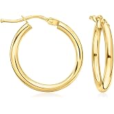 Ross-Simons Italian 2mm 18kt Yellow Gold Hoop Earrings