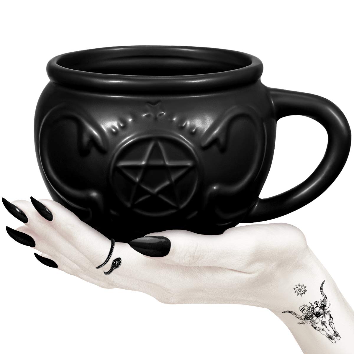 UPKOCH Cup 3D Novelty Mug Gothic Tea Cup Porcelain Halloween Mug Witch Coffee Cup Novelty Goth Cosplay Supplies