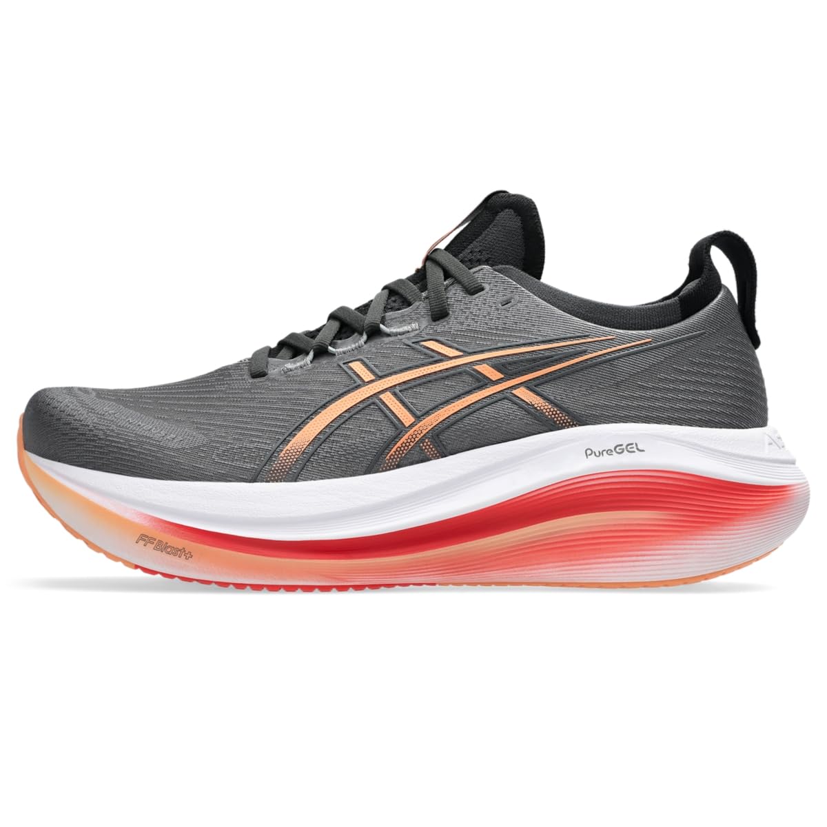 ASICS Men's Gel-Nimbus 27 Running Shoes, 11.5, Carbon/Mojave Image
