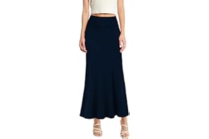 Hybrid & Company Women Versatile Fold Over Waist Maxi Skirt/Convertible Dress
