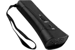 YARRD Ultrasonic Anti Barking Control Device Multi-Functions Silent Commands with LED Flashlight and Strap for Pet Indoors and Outdoors Bark Control Training Pet Trainer Handheld Dog