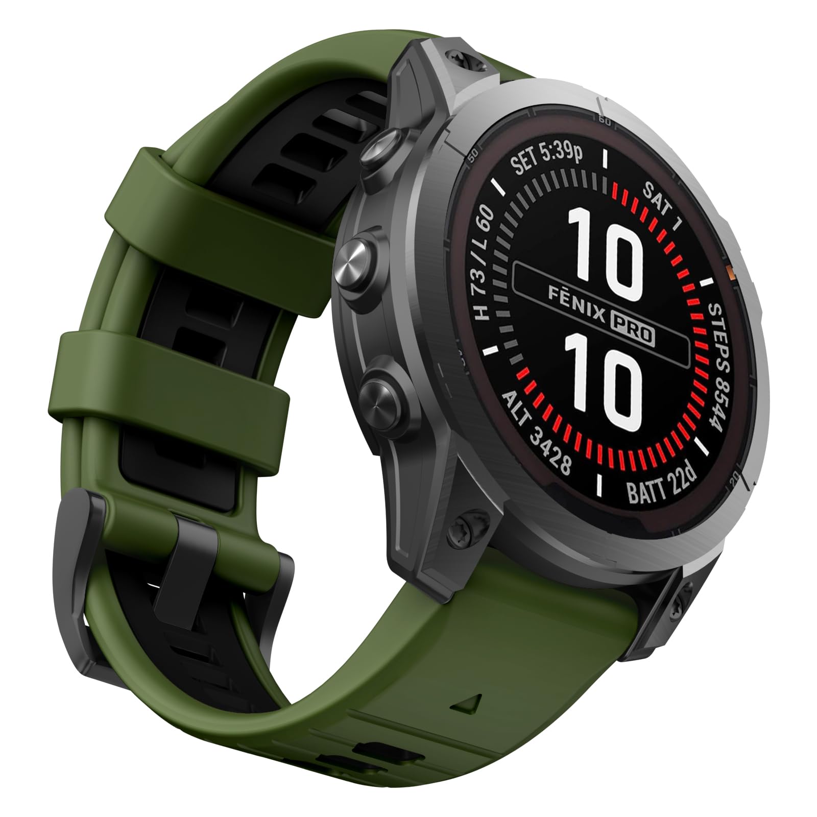 OVERSTEP for Garmin Fenix 7X Pro, 26 mm Silicone Wristband for Fenix 7X Pro/Fenix 7X/Fenix 6X/6X Pro Fenix 5X/5X Plus Fenix 3/3 HR