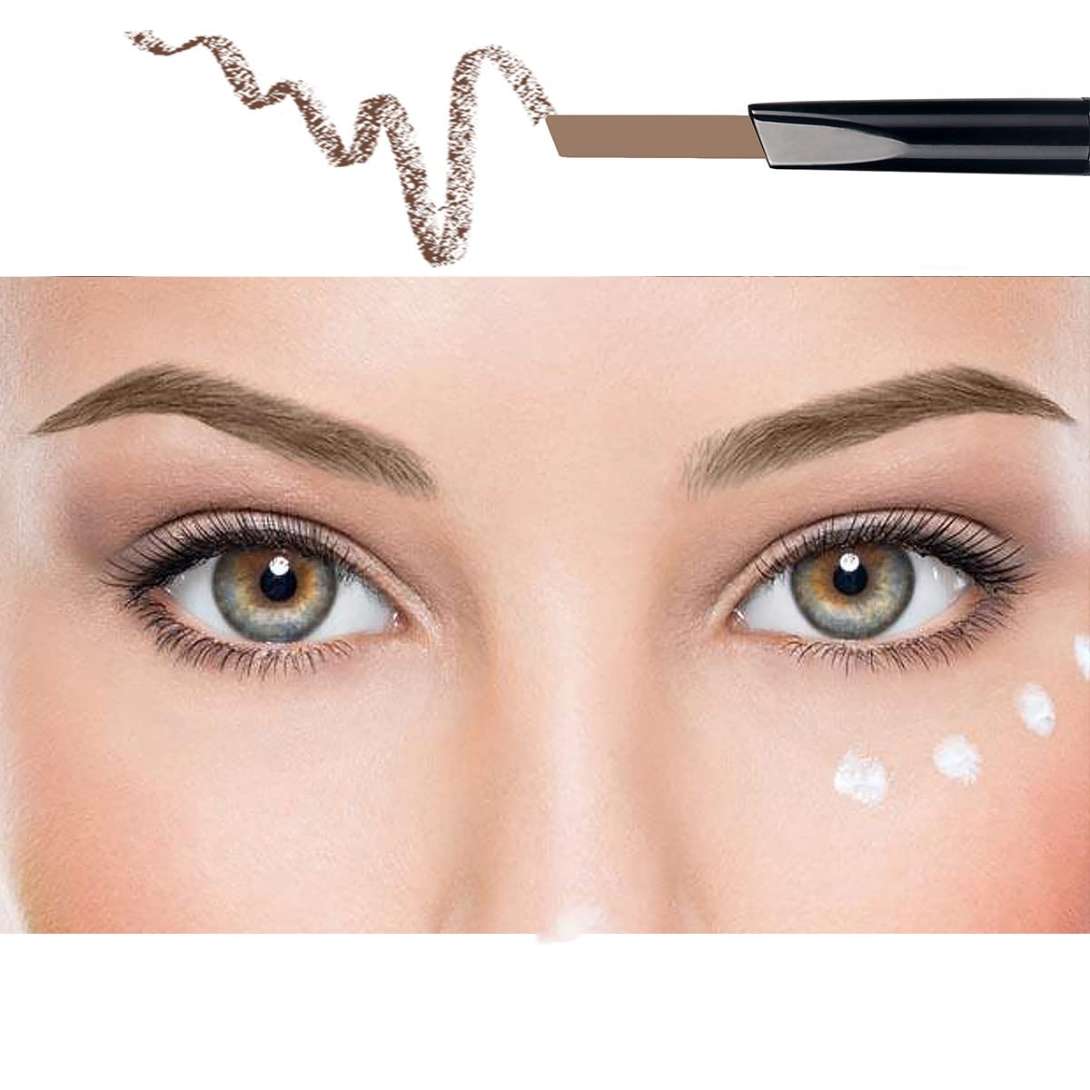 ANIFER Eyebrow Pencil Blonde Waterproof Smooth Natural Cruelty Free (Light brown #4)