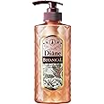 Moist Diane Natural & Organic Hair Shampoo with Pump, Hydrating Moisurizing Hair Shampoo for Dry, Damaged Hair, Sulfate & Silicon Free Japanese Haircare, Botanical Damage Repair 16.9 Fl Oz/500mL