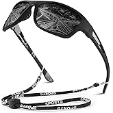 WEAROYO Polarized Sports Sunglasses for Men Women,Fishing Driving Rectangular Goggles UV400 Protection