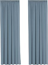 H.Versailtex Citadel Blackout Curtains 2 Panels 66x72 Pencil Pleat Thermal