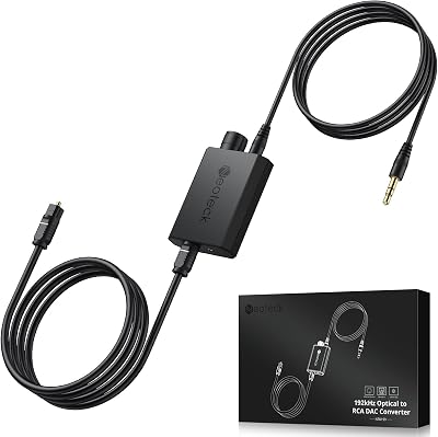 Neoteck 192kHz Optical to 3.5mm DAC with Volume Control USB Powered