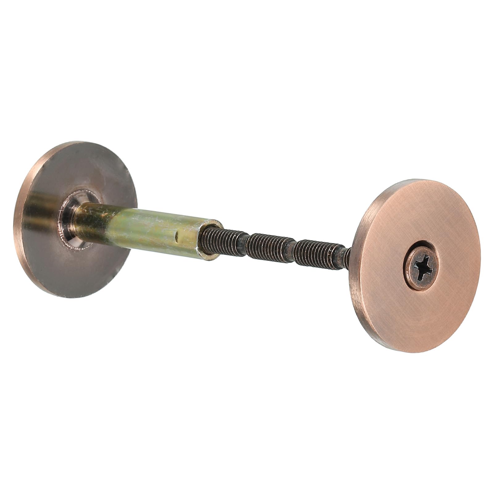 PATIKIL Door Knob Hole Cover Plate, 1 3/16" Dia. Deadbolt Cover Plate Door Hole Filler Plate for 5/16" to 1" Holes, Red Bronze