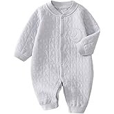 KARUNEL Baby Boy Girl Romper Cotton Long Sleeve Onesie Clothes One-Piece Newborn Outfit Infant Striped Bodysuit Jumpsuit