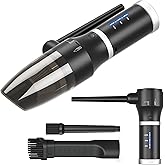 ATEngeus Compressed Air Duster & Vacuum, 77000 RPM Cordless Air Duster, 3 in1 Air Blower, Detachable Battery, Replaces for Air Cans, Keyboard Cleaner, Vacuum Cleaner for pc