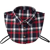 OOCC Cotton Plaid Shirt with Detachable Dickey Collar