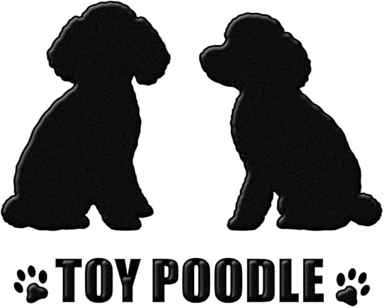 Amazon 蒔絵シール Dog トイプードル ２匹 黒 シール ステッカー おもちゃ