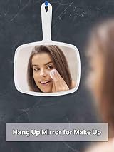 OMIRO Hand Mirror Handheld with Handle Union Jack White view 5