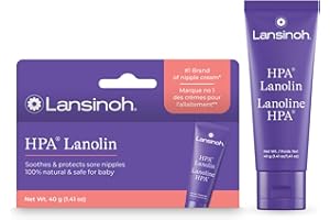 Lansinoh Lanolin Nipple Cream - Soothes and Protects Sore, Dry Nipples from Breastfeeding, Safe for Baby and Mom 40 grams