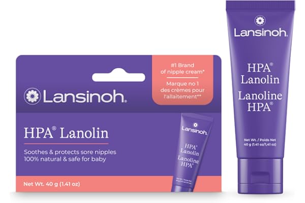 Lansinoh Lanolin Nipple Cream - Soothes and Protects Sore, Dry Nipples from Breastfeeding, Safe for Baby and Mom 40 grams
