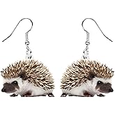 MALOYANVE Funny Animal Earrings Acrylic 3D Lifelike Novelty Quirky Lovely Farm Pet Lightweight Dangle Earrings Jewelry for Women
