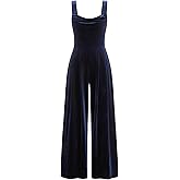 CIDER Velvet Jumpsuit Wide Leg Elegant Women's Party Casual Dressy Outfit Date Night Romper