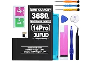 3680mAh Upgraded High Capacity Battery Compatible with iPhone 14 Pro with Repair Kit - 0 Cycle Li-Polymer Replacement for A28