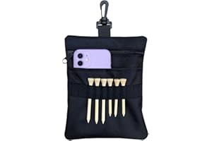 CORECISE Golf Tee Pouch Bag,Zipper Golf Ball Bag,Golf Accessory Pouch,Golf Accessories for Men