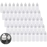 AHIER 50PCS Plastic Dropper Bottle, Eye Dropper Bottle, 15ML Empty Plastic Squeezable Eye Dropper bottle LDPE with Childproof Cap