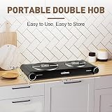 CUSIMAX Double Hobs 2400W Electric Hob with Concealed Handles view 7