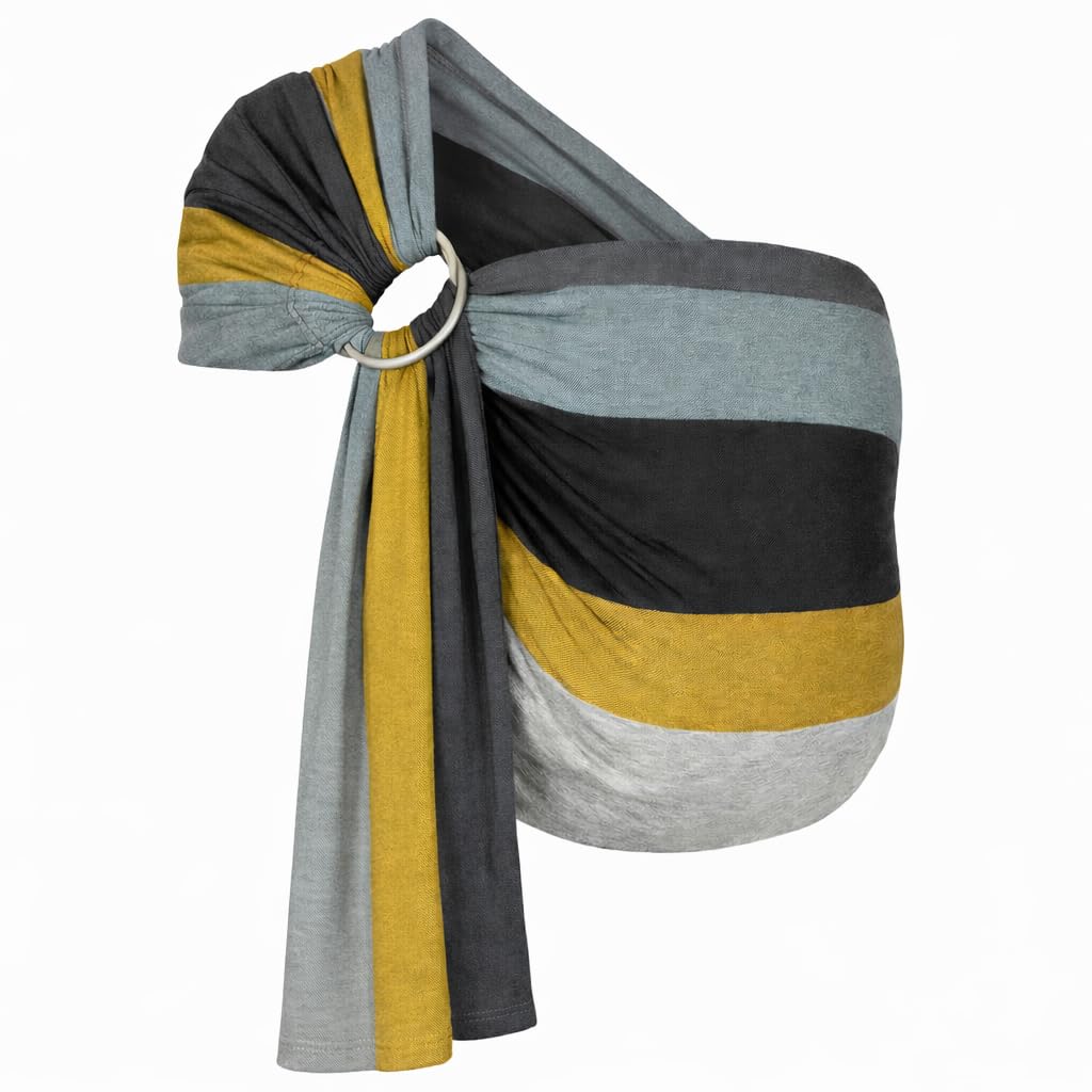 Hoppediz Ring-Sling Baby Sling from Birth 100% Cotton Tested for Harmful Substances Design Gent
