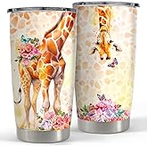 SANDJEST Giraffe Tumbler 20oz Stainless Steel Insulated Tumblers Coffee Travel Mug Cup Giraffe Gifts for Women Girls Teen Gift for Birthday Christmas