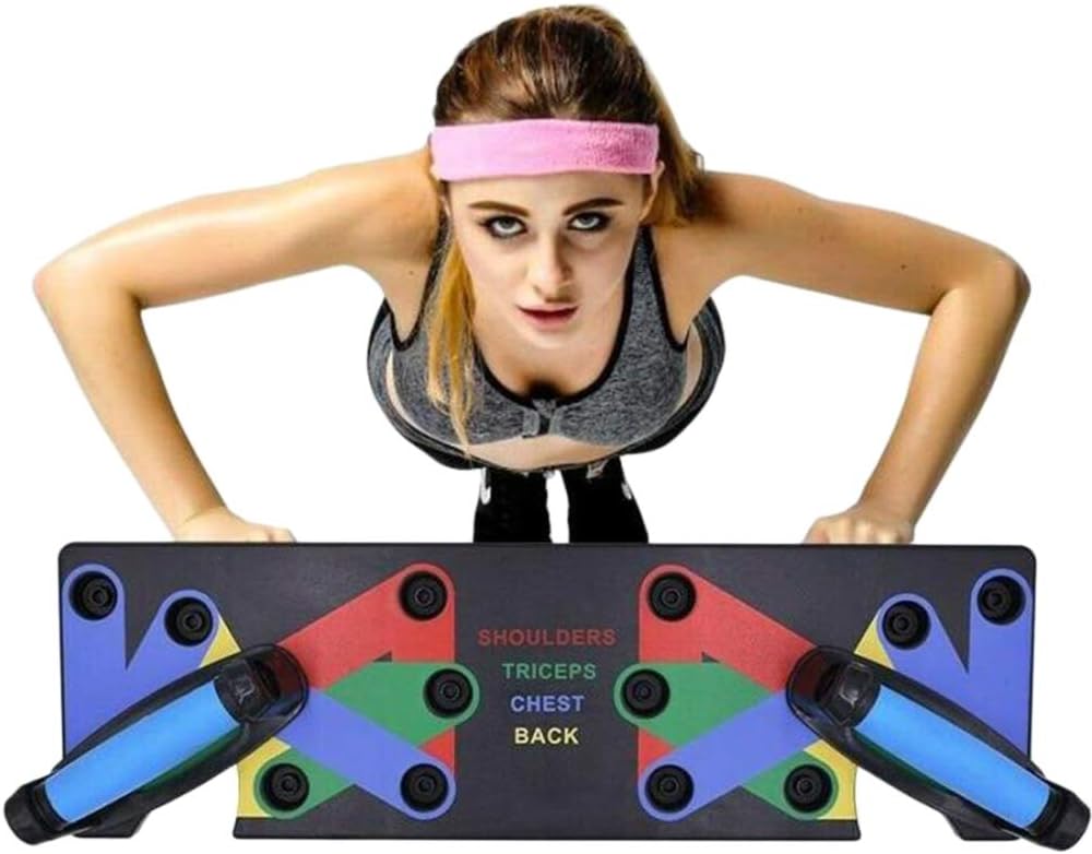 Training Stand Board, 9 in 1 Push Up Board Body Building Rack Fitness Comprehensive Exercise Workout Board Gym Training Muscle Board Home Fitness Equipment Workout