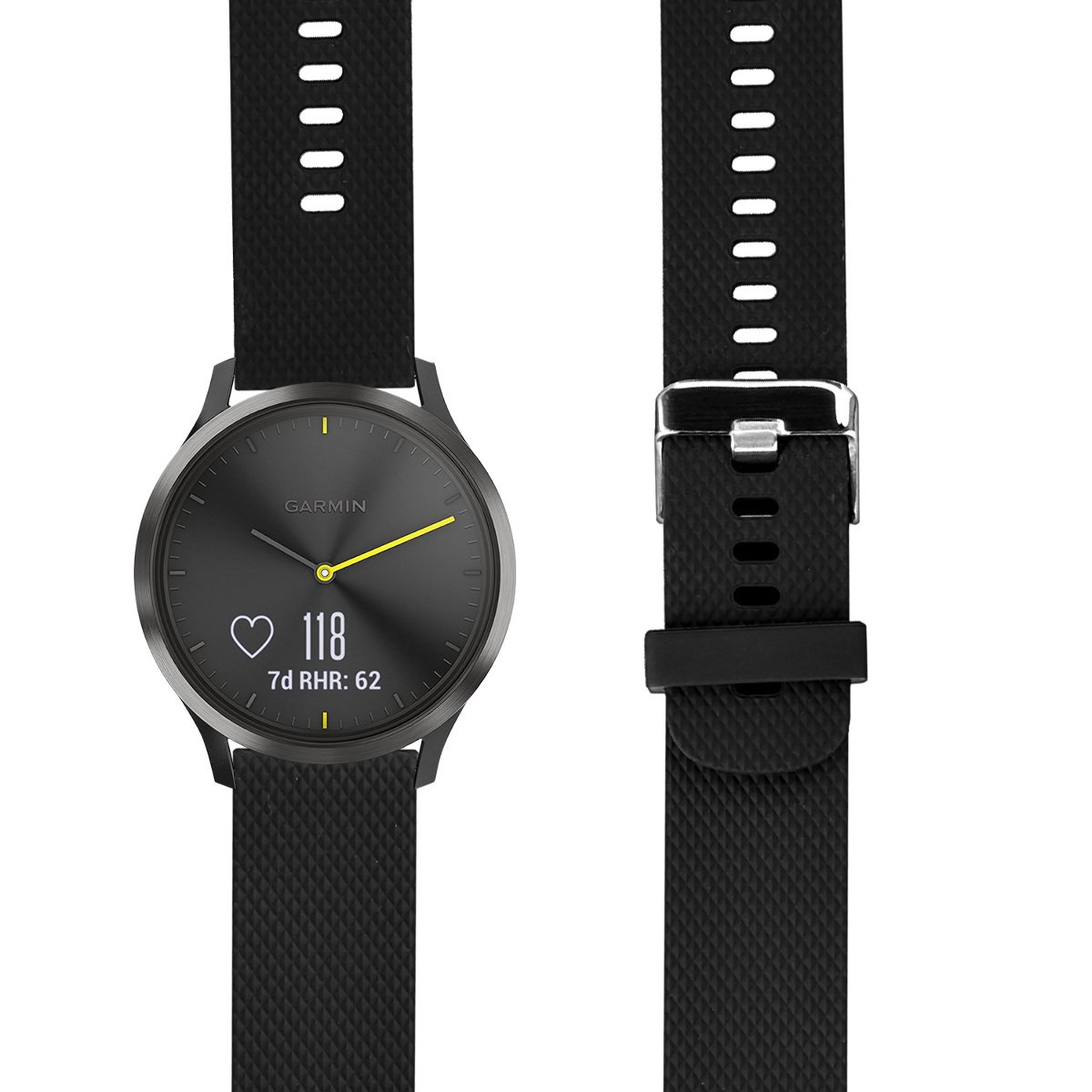 kwmobile Garmin Vivomove HR/Vivoactive 3 Cinturino in TPU Silicone 14,5-21  cm con Fibbia per Garmin Vivomove HR/Vivoactive 3 Fascetta ca Elettronica  urban-earth.co.uk