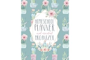 Undated Customizable Homeschool Planner and Essential Organizer | Mint Cactus Watercolors: Best Homeschool Planner and Organi
