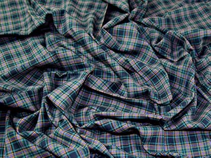 Tartan gebürstete Baumwolle Kleid Stoff Irving – Meterware
