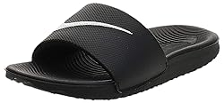 Nike Kawa Slide Sandal, Volt/Black, 1 US Unisex Big