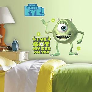 RoomMates Monsters Inc. Mike Wazowski Giant Peel and Stick Wall Decals