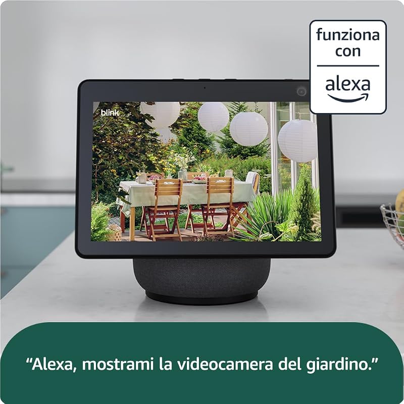Videocamera Blink Outdoor 4 (Ultimo modello) - Videocamera di sicurezza smart HD wireless, autonomia di due anni, compatibile con Alexa - Sistema a 2 telecamere con Sync Module Core incluso - IP65