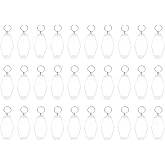 PATIKIL Vintage Motel Keychain, 30 Pack Blank Hotel Keychains Rhombus Retro Key Tag for DIY Crafts Ornament Backpack Luggage Labels Tags, Transparent