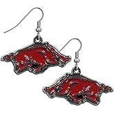 NCAA Siskiyou Sports Womens Arkansas Razorbacks Chrome Dangle Earrings One Size Team Colors