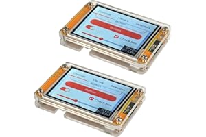 DIYmalls 2.8 inch Yellow Display ESP32-2432S028R ESP32 Resistive Touchscreen 240x320 TFT LCD Module ESP 32 Development Board + Acrylic Case for Arduino (Pack of 2)