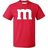 m&m red shirt