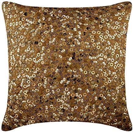 Amazon Com The Homecentric Gold Accent Pillows 3d Metallic