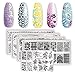 BORN PRETTY 7Pcs Nail Art Stamping Template Flower Fruit Summer manicuring Print DIY Image Plate with Stamper Kit