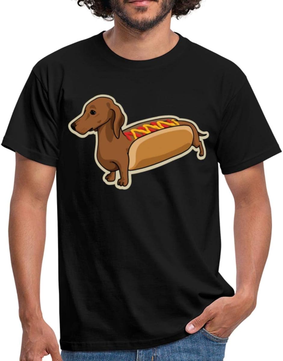 Spreadshirt Sausage Dog Men's TShirt Amazon.co.uk Clothing